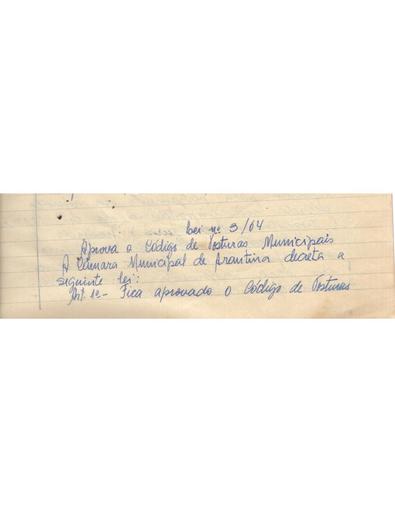 Lei Ordinária Nº 003/1964
